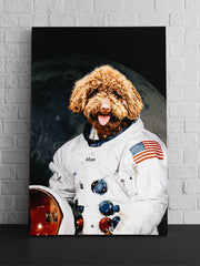 Load image into Gallery viewer, Custom Astronaut Dog Portrait Funny Space Pet Art Personalized Christmas Gift Canvas Decor