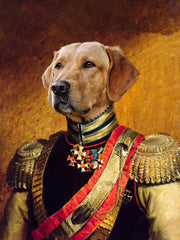 Load image into Gallery viewer, Custom Royal Dog Portrait General Military Pet Art Personalized Christmas Gift Canvas