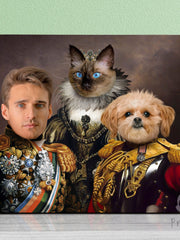 Load image into Gallery viewer, Custom Royal Pet and Human Portrait – Renaissance Style Painting