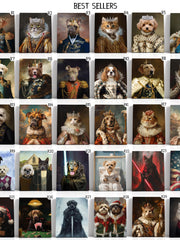 Load image into Gallery viewer, Custom Royal Cat Portrait, Renaissance Cat Painting, Pet Lovers Gift, Royal Pet Portrait, Pet Portrait gift, Animal Painting, Wall Decor
