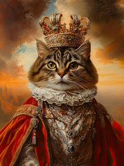 Load image into Gallery viewer, Custom Royal Pet Portrait Canvas, Gift for Pet Lovers, Turn Your Pet Photo to Excellent Art, Pet Memorial Gift, Custom Dog Painting