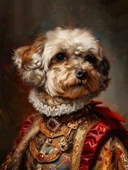 Load image into Gallery viewer, Custom Royal Dog Portrait Red Prince Renaissance Art Personalized Christmas Gift Canvas