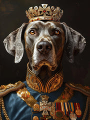Load image into Gallery viewer, Custom Royal Pet Portrait Canvas, Personalized Dog or Cat Wall Art
