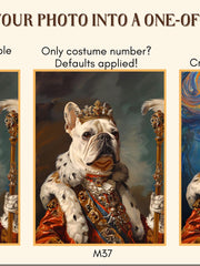 Load image into Gallery viewer, Custom Pet Portrait Digital Download, Digital Custom Pet, Dog Portrait as King, Royal Pet Portrait, Dog Memorial Gift, Cat Portrait