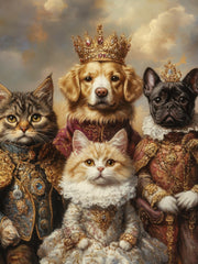 Load image into Gallery viewer, Personalized Royal Pet Portraits on Canvas: Custom Dog & Cat Renaissance Art from photo