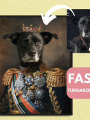 Load image into Gallery viewer, Custom Captain Pet Portrait Canvas, Digital File from Photo for Pets, Dog Portraits, Cat Portraits, Gift for Pet Lovers