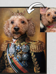 Load image into Gallery viewer, Custom Regal Dog Portrait from Photo Personalized Gift Victorian Canvas Wall Art