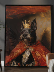 Load image into Gallery viewer, Custom Royal Warrior Dog Portrait Personalized Knight Gift Dark Moody Canvas Art