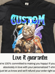 Load image into Gallery viewer, Custom Bootleg Shirt Human and Dog Portrait Vintage 90s Rap Tee Photo Gift