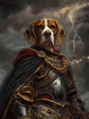 Load image into Gallery viewer, Custom Regal Pet Portrait Canvas, Royal Dog King Canvas, Christmas Gift