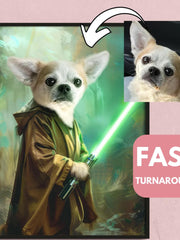Load image into Gallery viewer, Custom Funny Space Wars Pet Portrait Galactic Master Art Fast Christmas Gift Decor