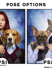 Load image into Gallery viewer, Custom Human and Pet Portrait Funny Gift for Husband Awkward Family Photo Art