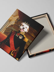 Load image into Gallery viewer, The King of the French - Custom Pet Canvas - Your Pet as King of the French