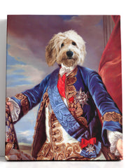 Load image into Gallery viewer, The Blue King - Custom Pet Canvas - Your Pet as Blue King