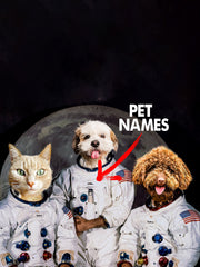 Load image into Gallery viewer, Custom Funny Astronaut Pet Portrait from Photo Space Team Personalized Gift Canvas Wall Art