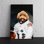 Load image into Gallery viewer, Custom Astronaut Dog Portrait Funny Space Pet Art Personalized Christmas Gift Canvas Decor
