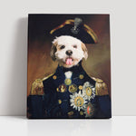 Load image into Gallery viewer, Custom Captain Pet Portrait Canvas, Digital File from Photo for Pets, Dog Portraits, Cat Portraits, Gift for Pet Lovers
