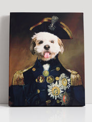 Load image into Gallery viewer, Custom Captain Pet Portrait Canvas, Digital File from Photo for Pets, Dog Portraits, Cat Portraits, Gift for Pet Lovers