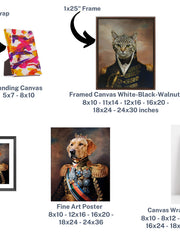 Load image into Gallery viewer, Custom Royal Pet Portrait Canvas, Gift for Pet Lovers, Turn Your Pet Photo to Excellent Art, Pet Memorial Gift, Custom Dog Painting