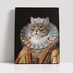 Load image into Gallery viewer, Custom Royal Cat Portrait Queen Victorian Personalized Gift Canvas Wall Art
