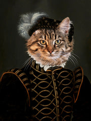 Load image into Gallery viewer, Cat Portrait Custom Painting, Custom Pet Portrait, Cat Portrait Royal, Custom Pet on Canvas or Poster Options, Best Gift for Pet Owner