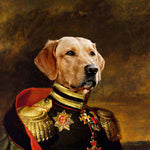 Load image into Gallery viewer, Custom Regal Pet Portrait Gold Framed Canvas – Royal Pet Loss Gift, Dog Painting
