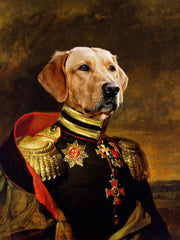 Load image into Gallery viewer, Custom Regal Pet Portrait Gold Framed Canvas – Royal Pet Loss Gift, Dog Painting