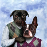 Load image into Gallery viewer, Custom American Gothic Pet Portrait Funny Couple Art Personalized Christmas Gift Canvas Decor
