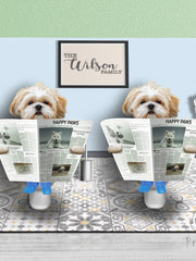 Load image into Gallery viewer, Custom Funny Dog Bathroom Art Reading Newspaper Toilet Portrait Personalized Housewarming Gift