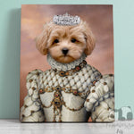 Load image into Gallery viewer, Custom Princess Dog Portrait Renaissance Lady Art Personalized Christmas Gift Canvas
