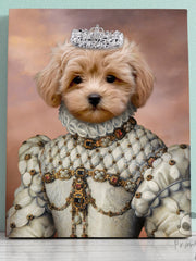 Load image into Gallery viewer, Custom Princess Dog Portrait Renaissance Lady Art Personalized Christmas Gift Canvas