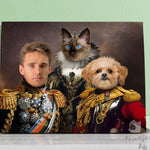 Load image into Gallery viewer, Custom Royal Pet and Human Portrait – Renaissance Style Painting
