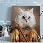Load image into Gallery viewer, Custom Royal General Dog Portrait from Photo Personalized Gift Canvas Wall Art
