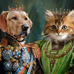 Load image into Gallery viewer, Custom Royal Cat and Dog Portrait King Queen Couple Personalized Christmas Gift Canvas
