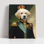 Load image into Gallery viewer, Custom Royal General Dog Portrait from Photo Personalized Gift Canvas Wall Art
