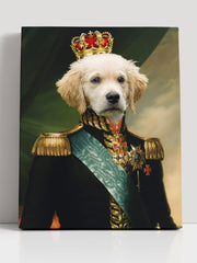 Load image into Gallery viewer, Custom Royal General Dog Portrait from Photo Personalized Gift Canvas Wall Art