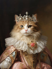 Load image into Gallery viewer, Custom Royal Cat Portrait Princess Queen Art Personalized Christmas Gift for Him