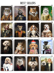 Load image into Gallery viewer, Custom Royal Pet Portrait, Unique King or Queen Dog Memorial Gift