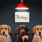 Load image into Gallery viewer, Custom Funny Poker Dog Art Pet Family Portrait Personalized Gift Man Cave Canvas Print
