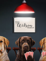 Load image into Gallery viewer, Custom Funny Poker Dog Art Pet Family Portrait Personalized Gift Man Cave Canvas Print