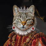Load image into Gallery viewer, Custom Pet Portrait, Princess Pet Portrait, Cat Painting, Royal Dog Portrait, Custom Art for Dog Lover, Royal Pet Portrait
