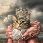 Load image into Gallery viewer, Custom Royal Pet Portrait Canvas, Princess Dog or Cat Gift, Regal Pet Art
