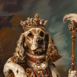 Load image into Gallery viewer, Pet Portrait Canvas, Custom Renaissance King Pet Painting, Dog Memorial Gift from photo
