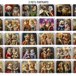Load image into Gallery viewer, Custom Royal Dog Couple Portrait King Queen Personalized 2 Pets Christmas Gift Canvas
