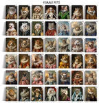 Load image into Gallery viewer, Custom 3 Pets Portrait, Royal Dog Portrait, Christmas Gift, The Musketeers , Pet Loss Gift, Dog Passed Away, King Queen Pet, Cat portrait
