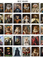Load image into Gallery viewer, Custom Royal Dog Portrait General Military Pet Art Personalized Christmas Gift Canvas