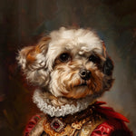 Load image into Gallery viewer, Custom Royal Dog Portrait Red Prince Renaissance Art Personalized Christmas Gift Canvas
