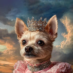 Load image into Gallery viewer, Custom Princess Pet Portrait: Royal Dog or Cat Canvas Art
