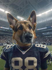 Load image into Gallery viewer, Custom Football Pet Portrait: Personalized Dog Lover Gift