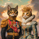 Load image into Gallery viewer, Custom Royal Two Pet Portrait: Renaissance Style Canvas Art
